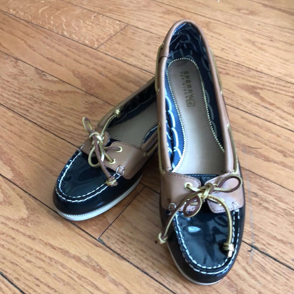 ✨HOST PICK✨Sperry Top-Sider ✨Patent Leather ✨Ballerinas Black-Brown✨